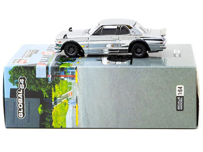 Nissan Skyline HT 2000GT-R RHD (Right Hand Drive) Silver Chrome "Japan Special Edition" "Global64" Series 1/64 Diecast Model Car