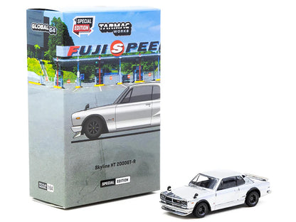 Nissan Skyline HT 2000GT-R RHD (Right Hand Drive) Silver Chrome "Japan Special Edition" "Global64" Series 1/64 Diecast Model Car