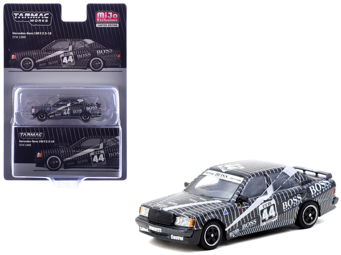Mercedes-Benz 190 E 2.3-16 #44 Johnny Cecotto "Deutsche Tourenwagen Meisterschaft (DTM)" (1988) "Global64" Series 1/64 Diecast Model Car