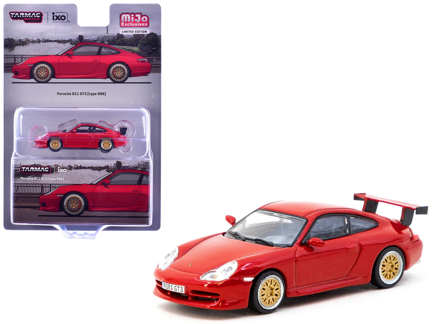 Porsche 911 GT3 (996) Red "Global64" Series 1/64 Diecast Model