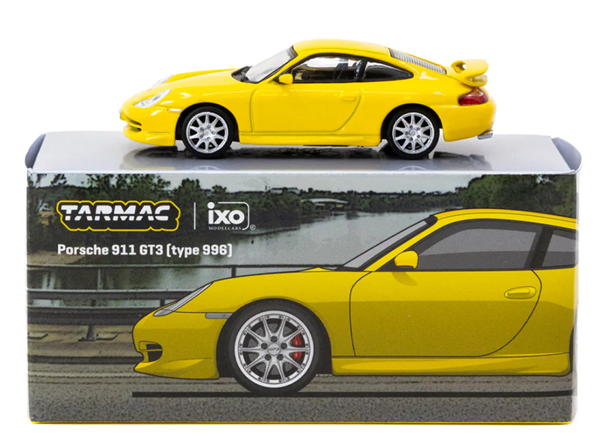 Porsche 911 GT3 (996) Yellow "Global64" Series 1/64 Diecast Model Car