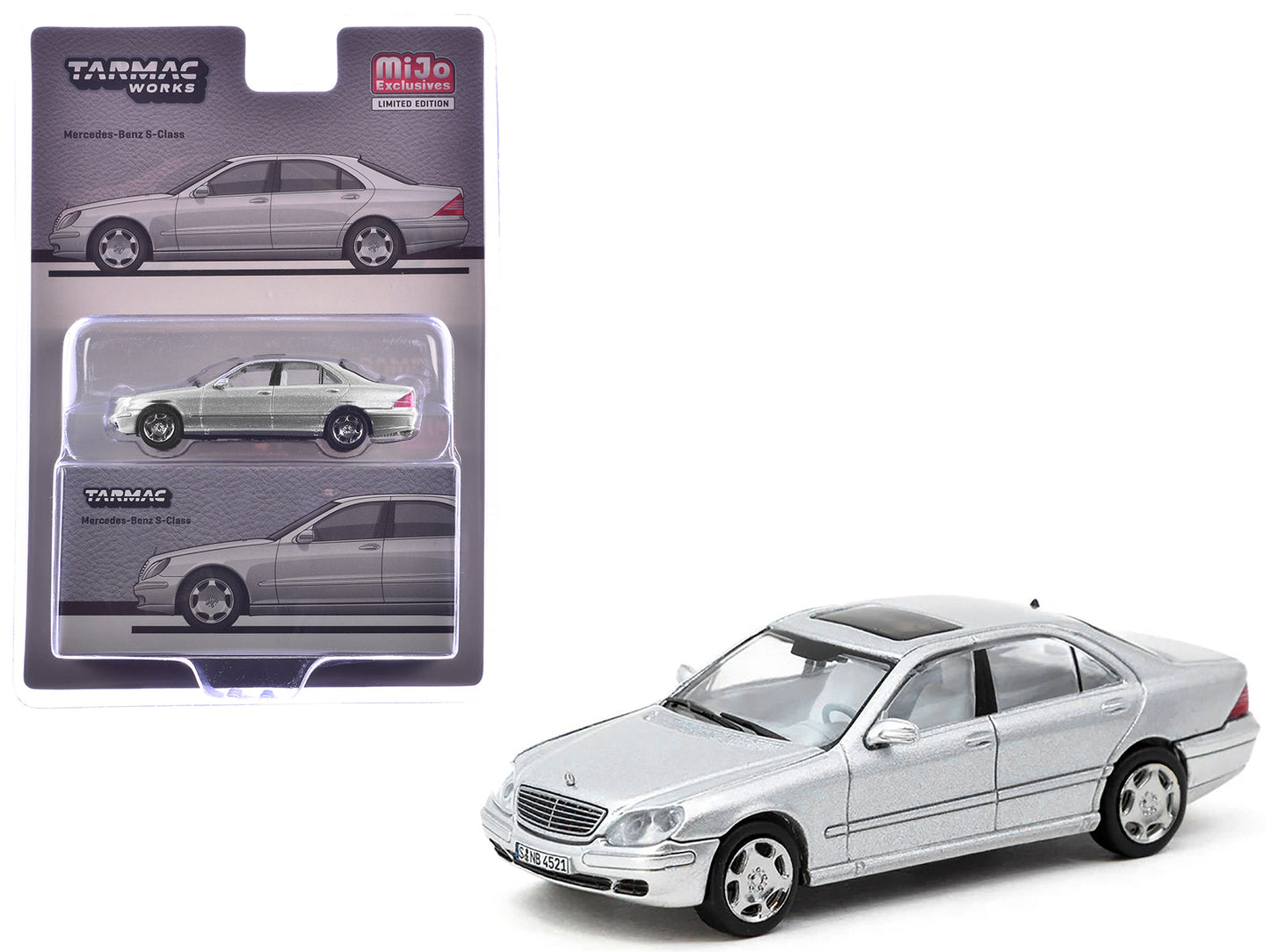 Mercedes-Benz S-Class Brilliant Silver Metallic "Global64" Series 1/64 Diecast Model