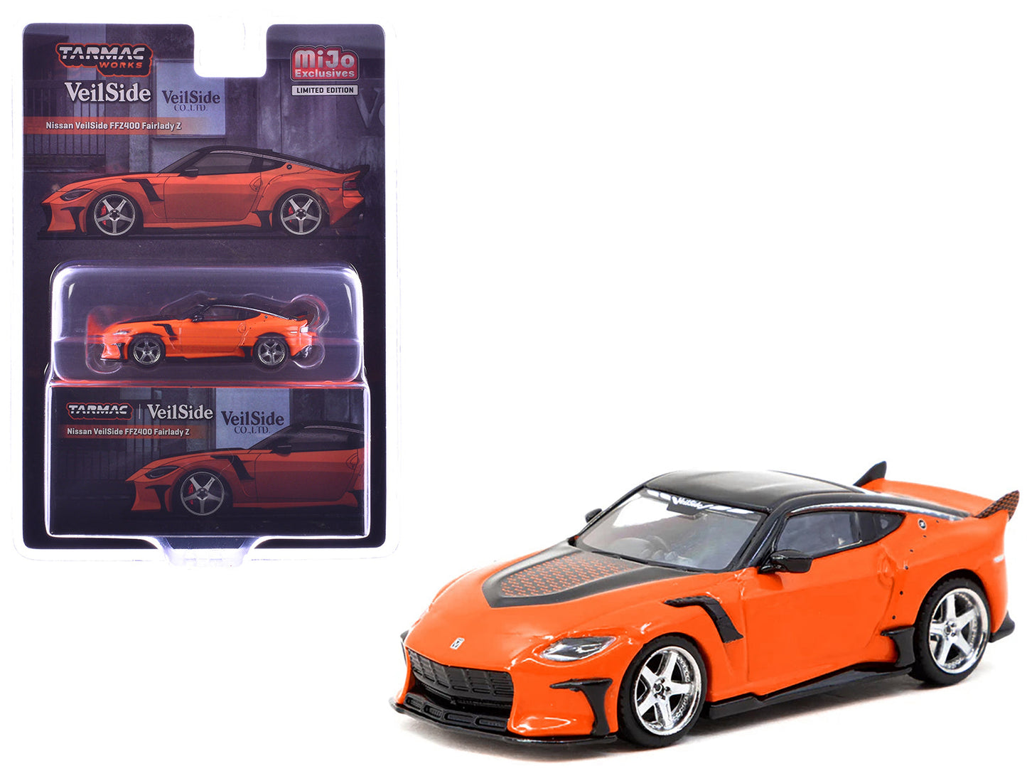 Nissan VeilSide FFZ400 Fairlady Z RHD (Right Hand Drive) Orange with Black Top "Global64" Series 1/64 Diecast Model