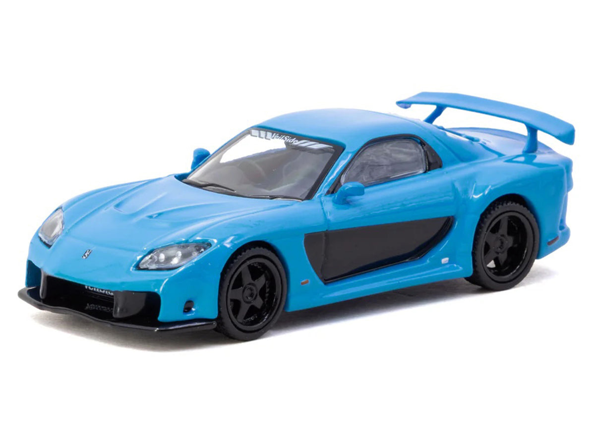 Mazda RX-7 "VeilSide Fortune7" RHD (Right Hand Drive) Blue "Global64" Series 1/64 Diecast Model Car