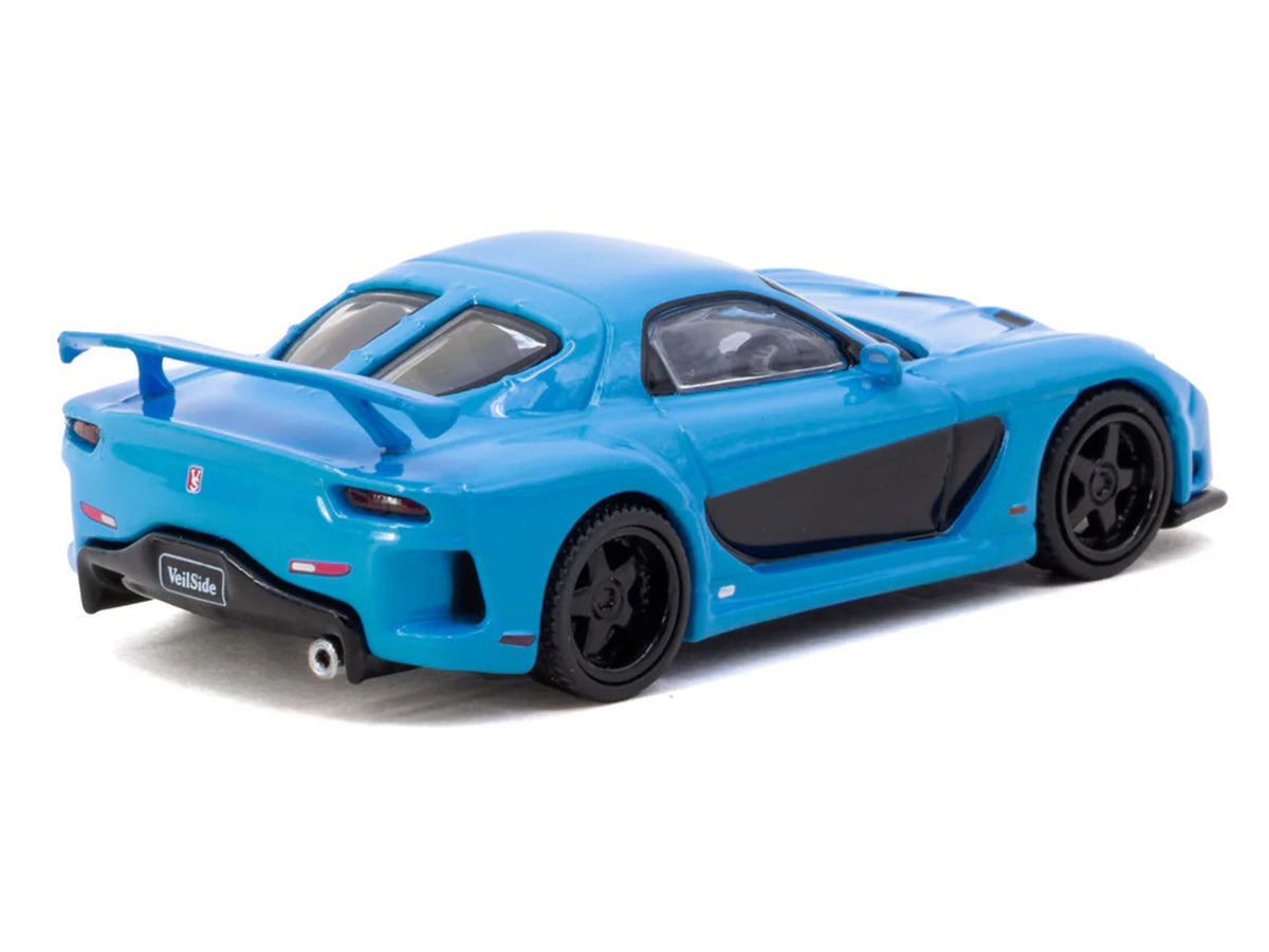 Mazda RX-7 "VeilSide Fortune7" RHD (Right Hand Drive) Blue "Global64" Series 1/64 Diecast Model Car