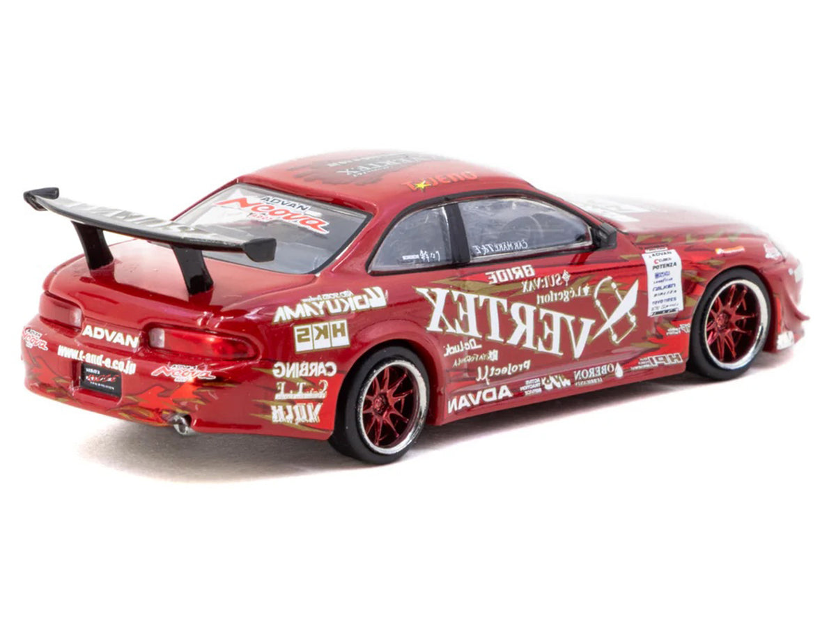 Toyota VERTEX Ridge TE3005 Soarer RHD (Right Hand Drive) Red Metallic with Graphics and Tarmac Cards "Global64" Series 1/64 Diecast Model Car
