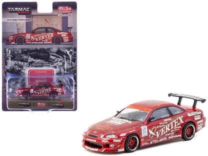 Toyota VERTEX Ridge TE3005 Soarer RHD (Right Hand Drive) Red Metallic with Graphics and Tarmac Cards "Global64" Series 1/64 Diecast Model Car