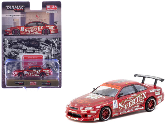 Toyota VERTEX Ridge TE3005 Soarer RHD (Right Hand Drive) Red Metallic with Graphics and Tarmac Cards "Global64" Series 1/64 Diecast Model Car