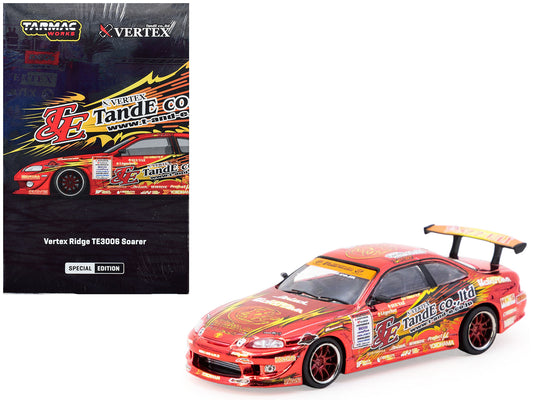 Toyota VERTEX Ridge TE3006 Soarer RHD (Right Hand Drive) Chrome Red with Graphics "Tokyo Auto Salon 2026" "Global64" Series 1/64 Diecast Model Car
