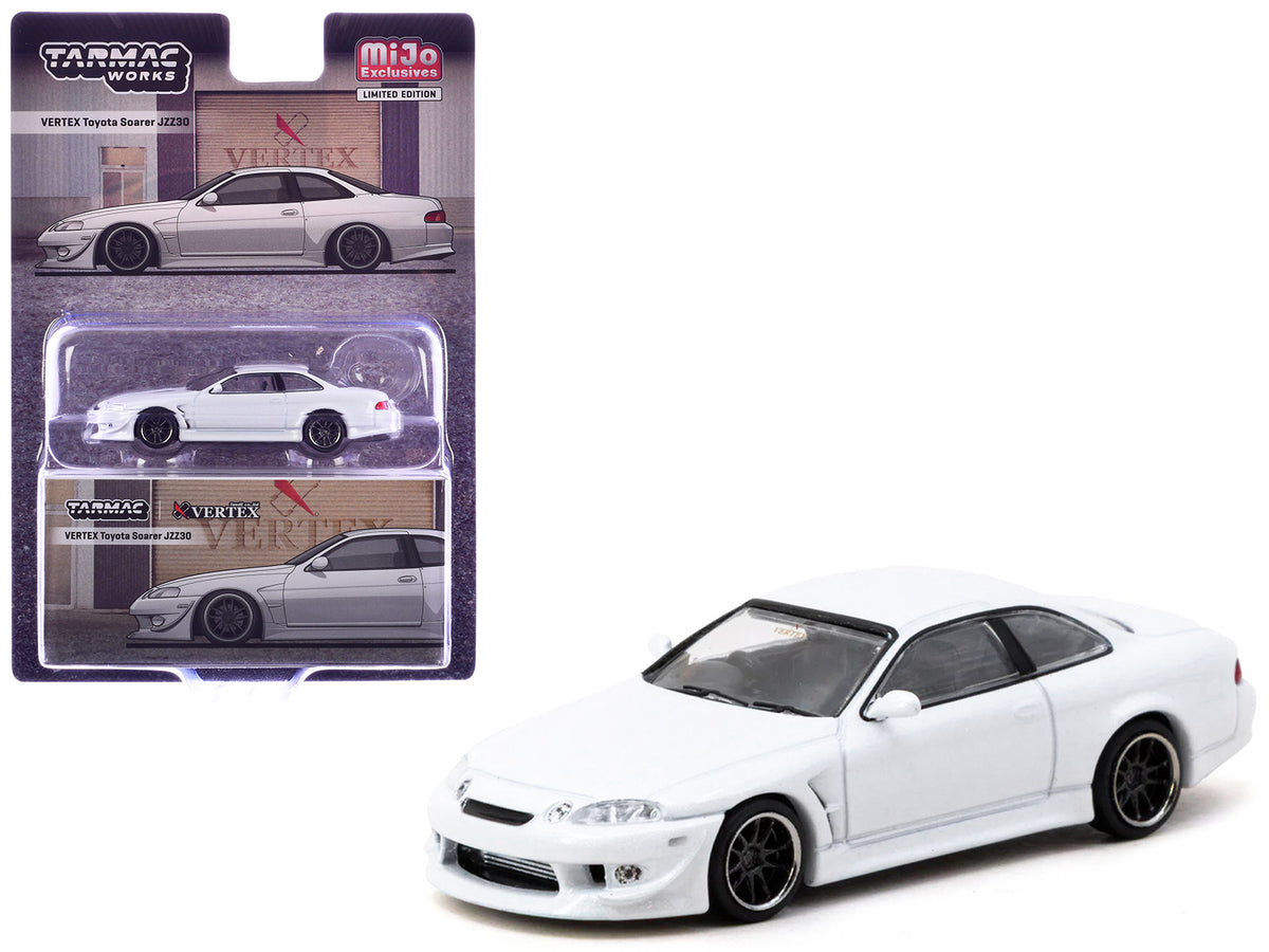 Toyota VERTEX Soarer JZZ30 RHD (Right Hand Drive) White Metallic "Global64" Series 1/64 Diecast Model Car