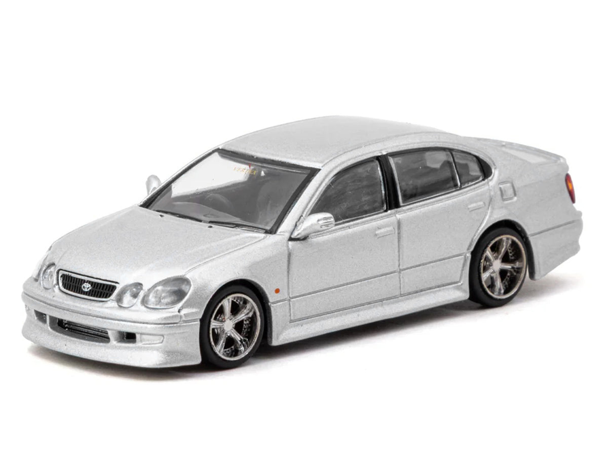 Toyota Vertex Aristo JZS161 RHD (Right Hand Drive) Silver Metallic "Global64" Series 1/64 Diecast Model Car