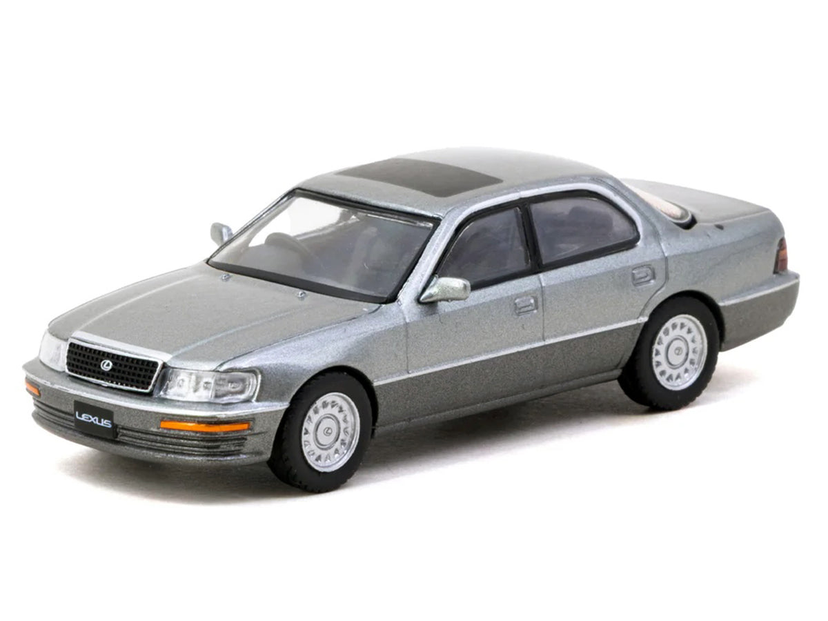 Lexus LS400 RHD (Right Hand Drive) Flint Gray Metallic "Global64" Series 1/64 Diecast Model Car