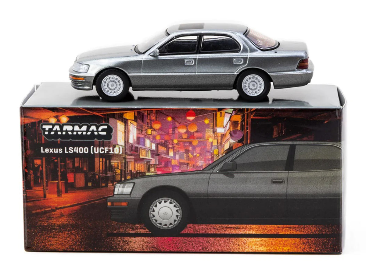 Lexus LS400 RHD (Right Hand Drive) Flint Gray Metallic "Global64" Series 1/64 Diecast Model Car