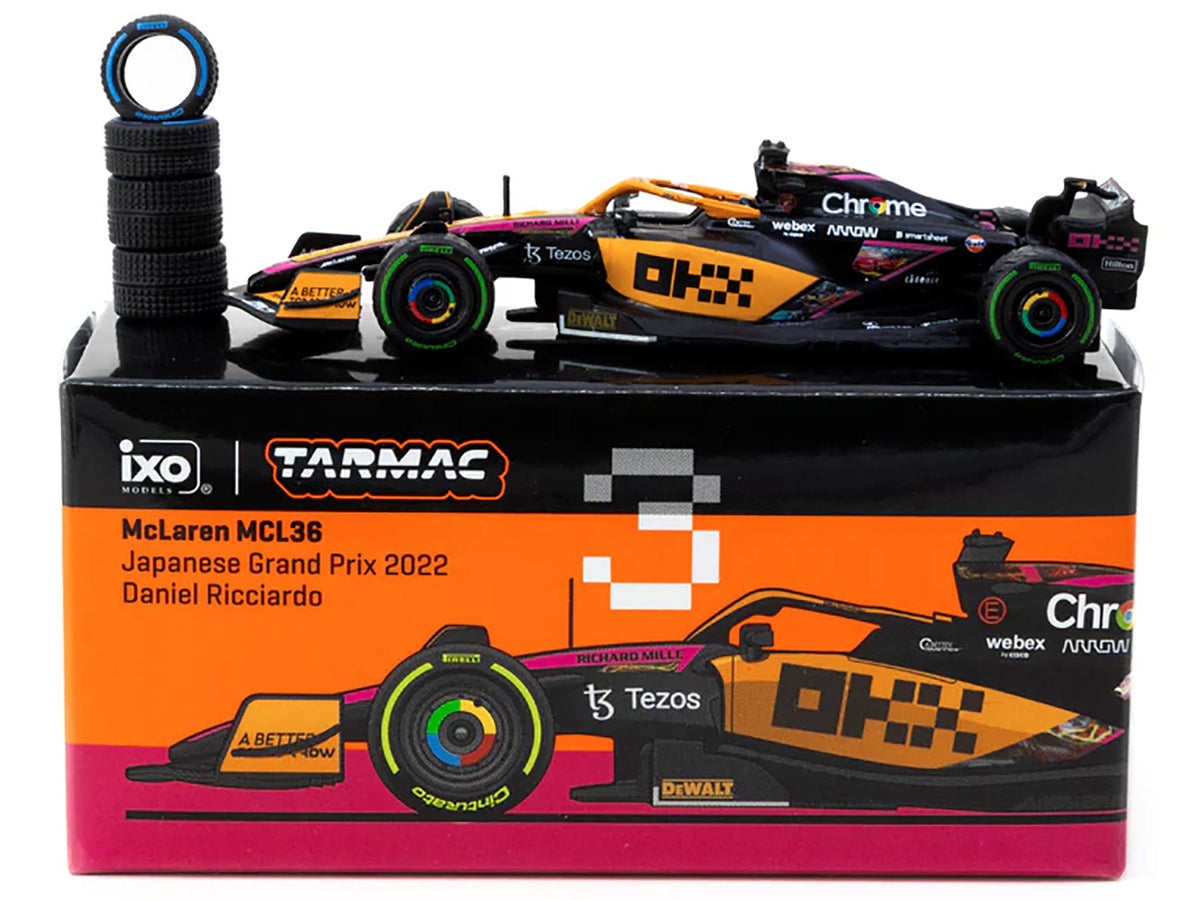 McLaren MCL36 #3 Daniel Ricciardo Formula One F1 "Japanese GP" (2022) "Global64" Series 1/64 Diecast Model Car