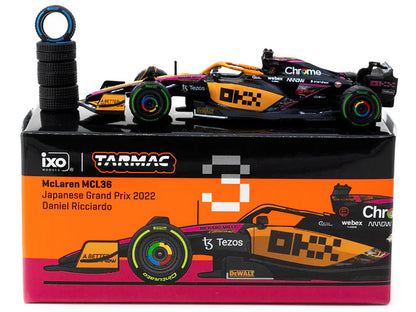 McLaren MCL36 #3 Daniel Ricciardo Formula One F1 "Japanese GP" (2022) "Global64" Series 1/64 Diecast Model Car