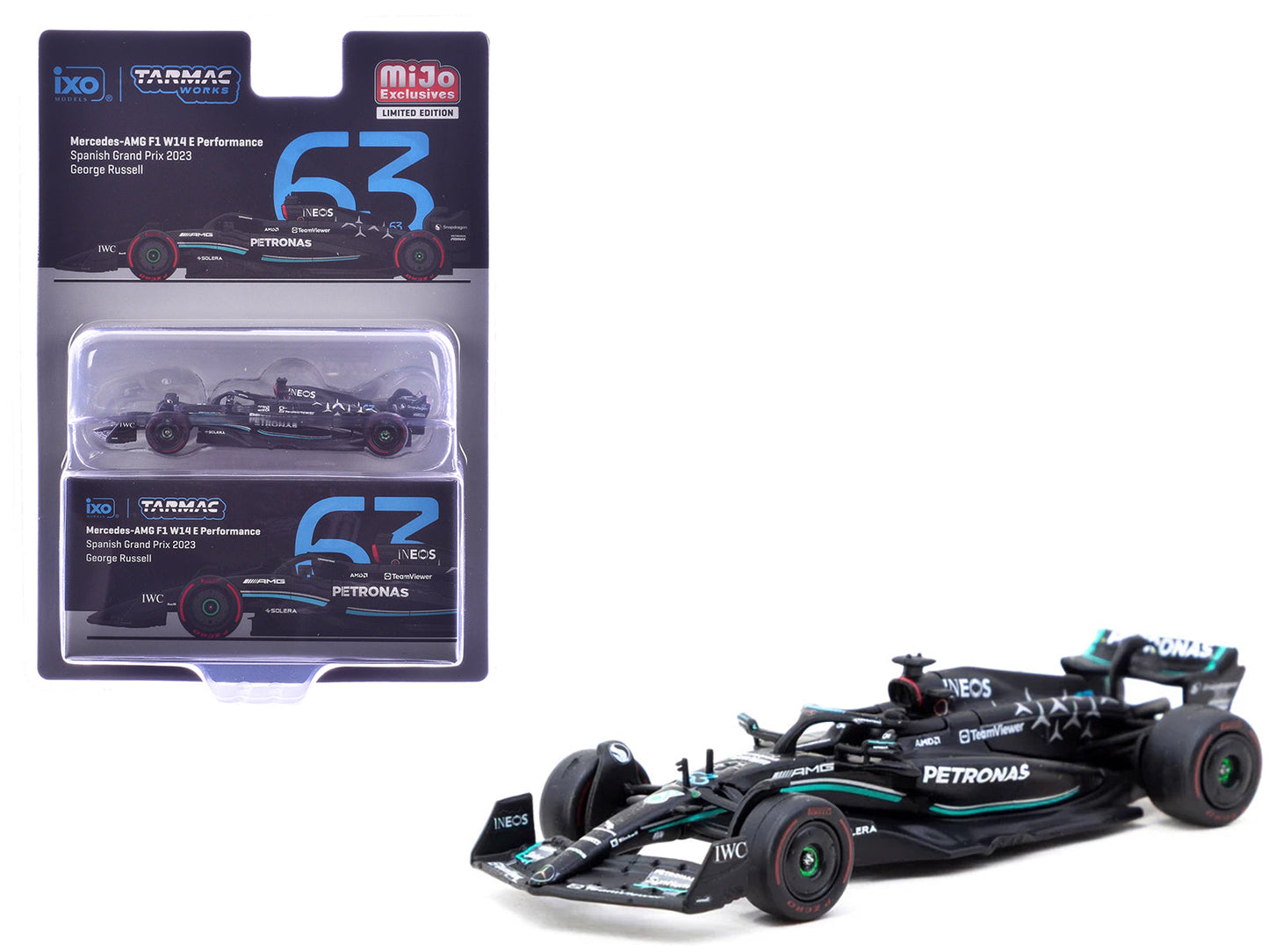 Mercedes-AMG F1 W14 E Performance #63 George Russell 3rd Place Formula One F1 "Spanish GP" (2023) "Global64" Series 1/64 Diecast Model Car