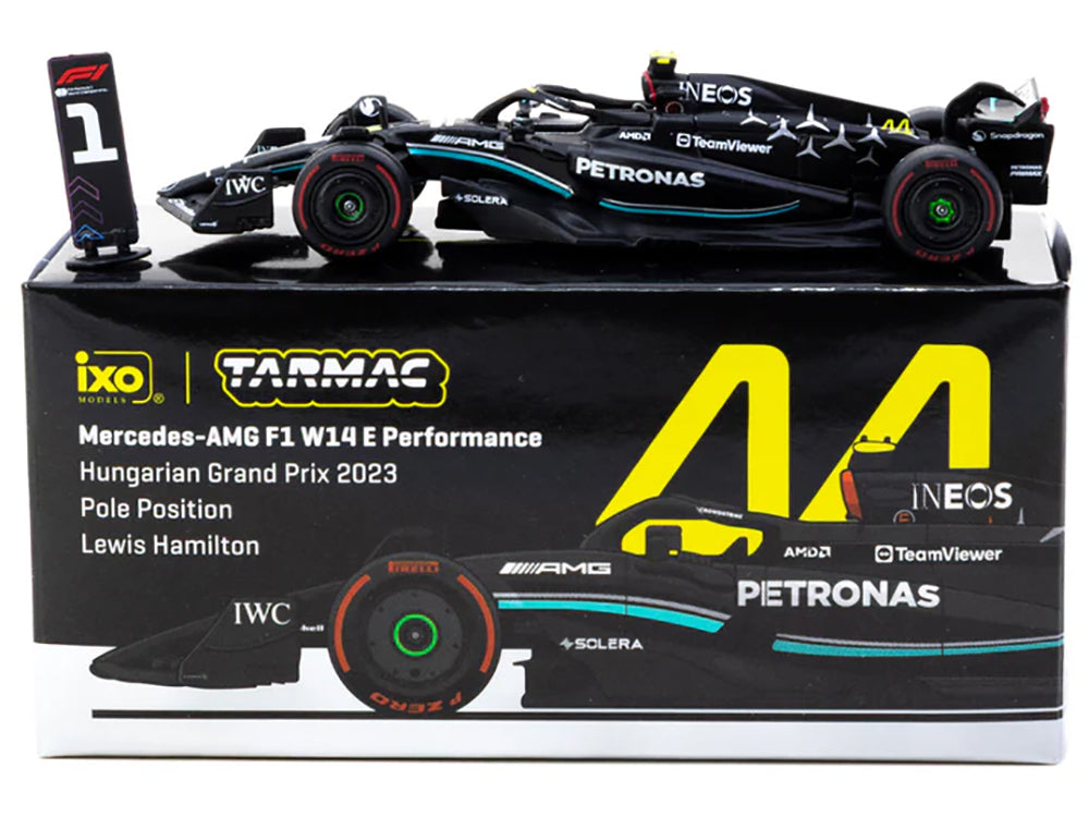 Mercedes-AMG F1 W14 E Performance #44 Lewis Hamilton Pole Position Formula One F1 "Hungarian GP" (2023) "Global64" Series 1/64 Diecast Model Car
