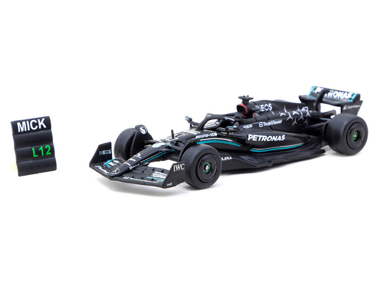 Mercedes-AMG F1 W14 E Performance #47 Mick Schumacher Formula One F1 "Spanish GP Tyre Testing" (2023) with Pit Board "Global64" Series 1/64 Diecast Model