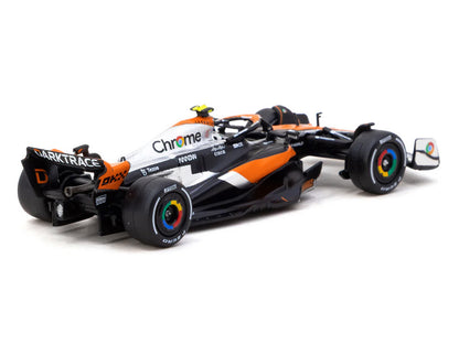McLaren MCL60 #4 Lando Norris 2nd Place Formula One F1 "British GP" (2023) with Pitboards "Global64" Series 1/64 Diecast Model Car