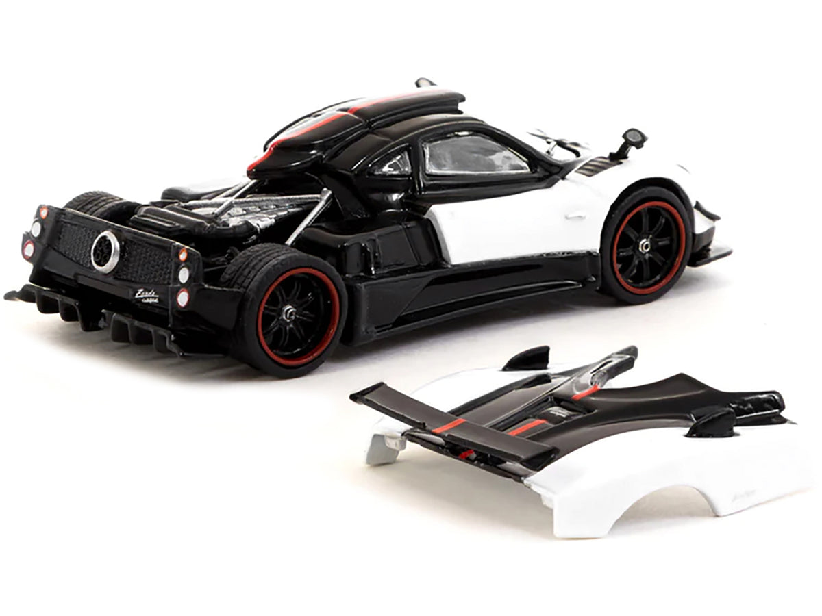 Pagani Zonda Cinque Bianco Benny White and Black "Global64" Series 1/64 Diecast Model Car