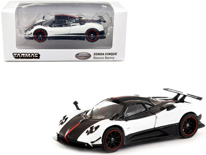 Pagani Zonda Cinque Bianco Benny White and Black "Global64" Series 1/64 Diecast Model Car