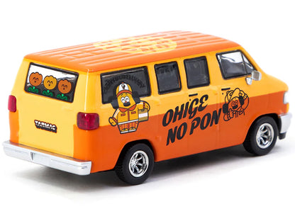 Dodge Van "Ohige no Pon" Orange Two-Tone "Global64" Series 1/64 Diecast Model