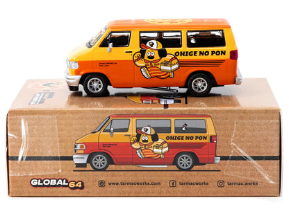 Dodge Van "Ohige no Pon" Orange Two-Tone "Global64" Series 1/64 Diecast Model