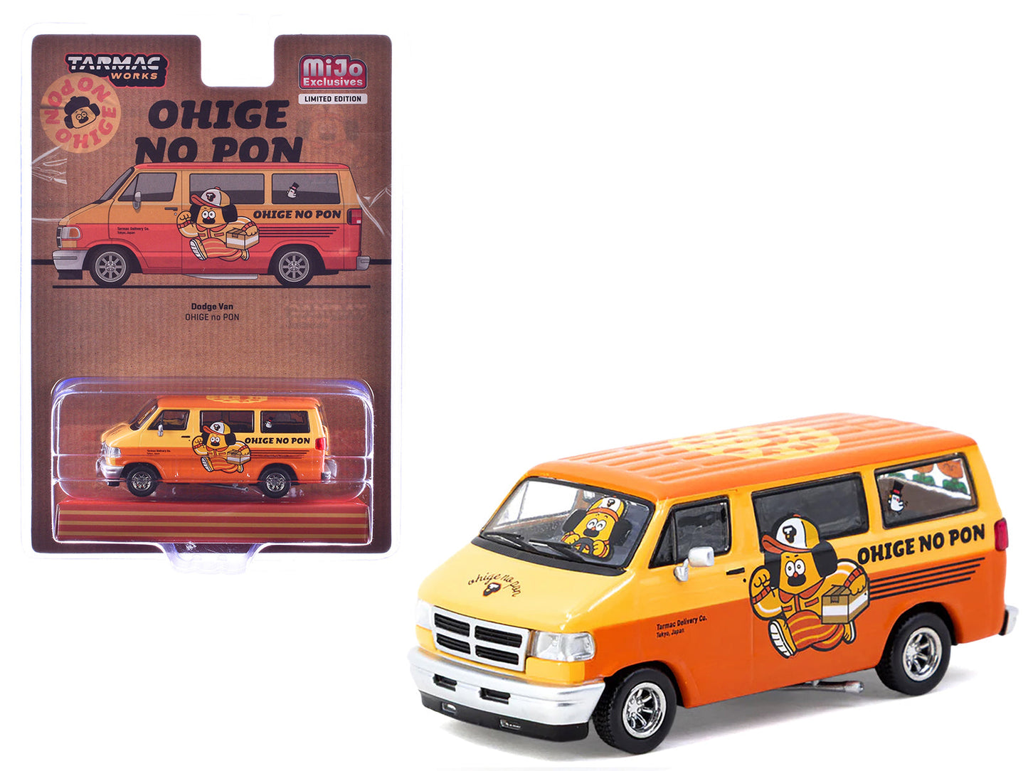 Dodge Van "Ohige no Pon" Orange Two-Tone "Global64" Series 1/64 Diecast Model