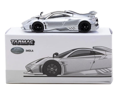 Pagani Imola Matt Silver Metallic with Black Top "Global64" Series 1/64 Diecast Model Car