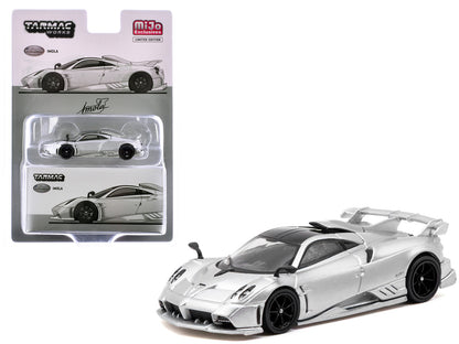 Pagani Imola Matt Silver Metallic with Black Top "Global64" Series 1/64 Diecast Model Car