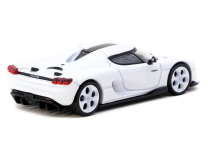Koenigsegg CC850 White with Tarmac Cards "Global64" Series 1/64 Diecast Model