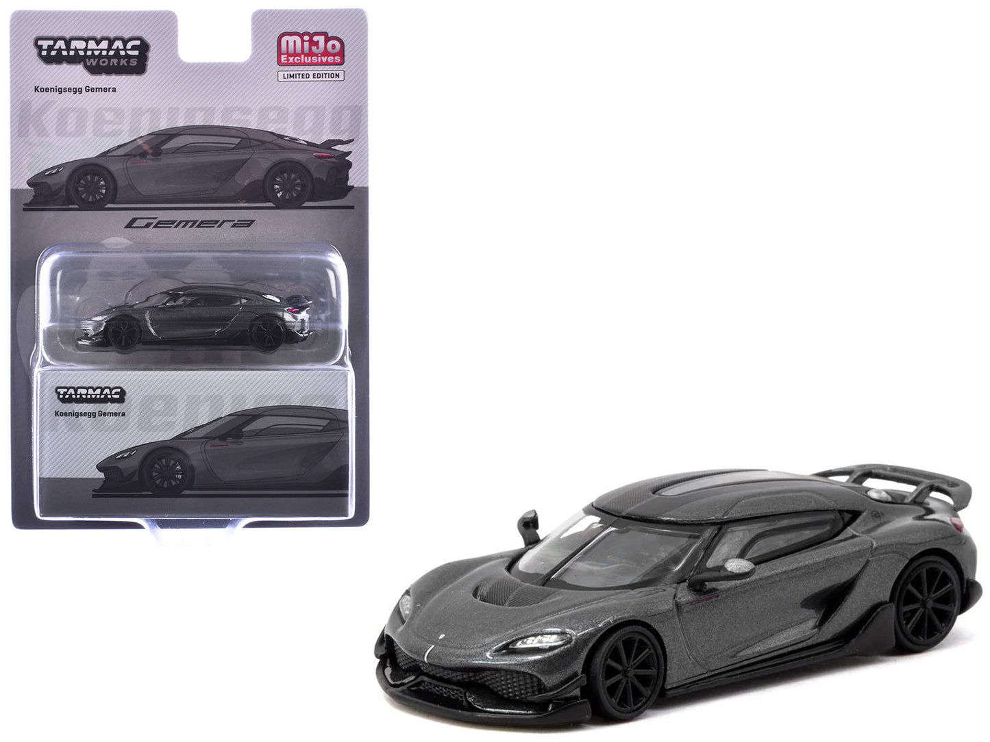 Koenigsegg Gemera Dark Gray Metallic "Global64" Series 1/64 Diecast Model Car