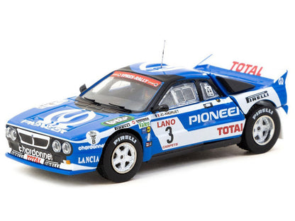 Lancia 037 Rally #3 Jean-Claude Andruet - Francoise Sappey 2nd Place "Ypres 24 Hours Rally" (1983) "Hobby64+" Series 1/64 Diecast Model Car