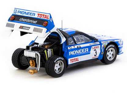 Lancia 037 Rally #3 Jean-Claude Andruet - Francoise Sappey 2nd Place "Ypres 24 Hours Rally" (1983) "Hobby64+" Series 1/64 Diecast Model Car