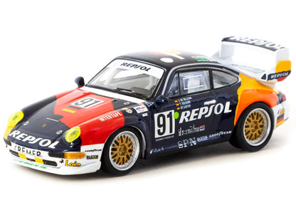 Porsche 911 GT2 #91 Tomas Saldana - Miguel Angel de Castro - Prince Alfonso de Orleans-Borbon "Kremer Racing - Repsol" "24 Hours of Le Mans" (1995) "Collab64" Series 1/64 Diecast Model Car