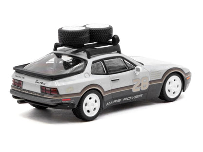 Porsche "GRAMS28 Mars Rover" 944 #28 Gray and Brown with Roof Rack "Collab64" Series 1/64 Diecast Model Car