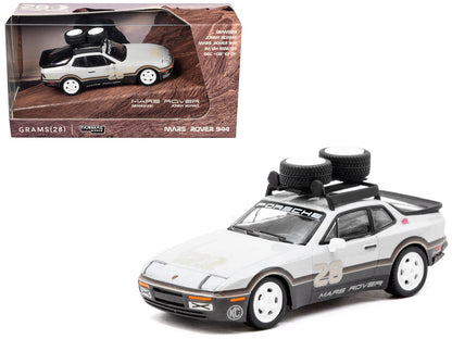 Porsche "GRAMS28 Mars Rover" 944 #28 Gray and Brown with Roof Rack "Collab64" Series 1/64 Diecast Model Car