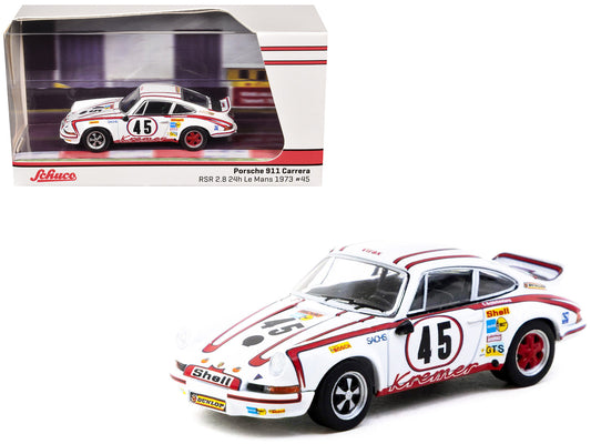 Porsche 911 Carrera RSR 2.8 #45 Erwin Kremer - Paul Keller - Clemens Schickentanz "Kremer Racing Team" GTS 3.0 Class Winner "24 Hours of Le Mans" (1973) "Collab64" Series 1/64 Diecast Model Car by Schuco & Tarmac Works