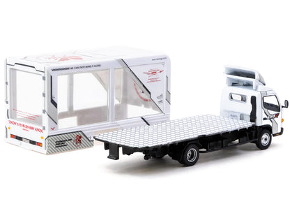 Mitsubishi Fuso Canter Mobile Display Truck RHD (Right Hand Drive) "EVA Racing" White with Graphics "Truck64" Series 1/64 Diecast Model Car