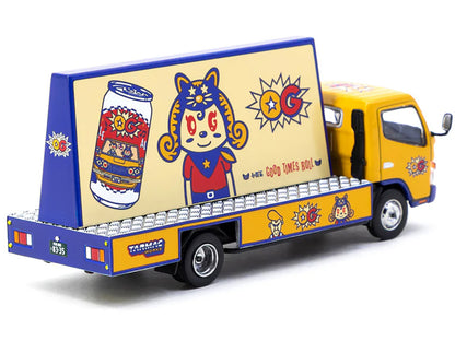 Mitsubishi Fuso Canter Mobile Ad Truck RHD (Right Hand Drive) "OG Beer" Yellow with Graphics "Truck64" Series 1/64 Diecast Model Car