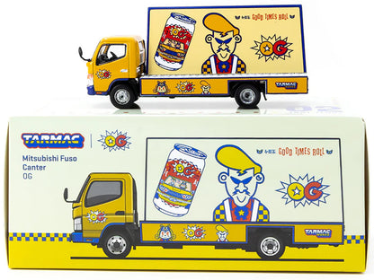Mitsubishi Fuso Canter Mobile Ad Truck RHD (Right Hand Drive) "OG Beer" Yellow with Graphics "Truck64" Series 1/64 Diecast Model Car