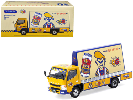 Mitsubishi Fuso Canter Mobile Ad Truck RHD (Right Hand Drive) "OG Beer" Yellow with Graphics "Truck64" Series 1/64 Diecast Model Car