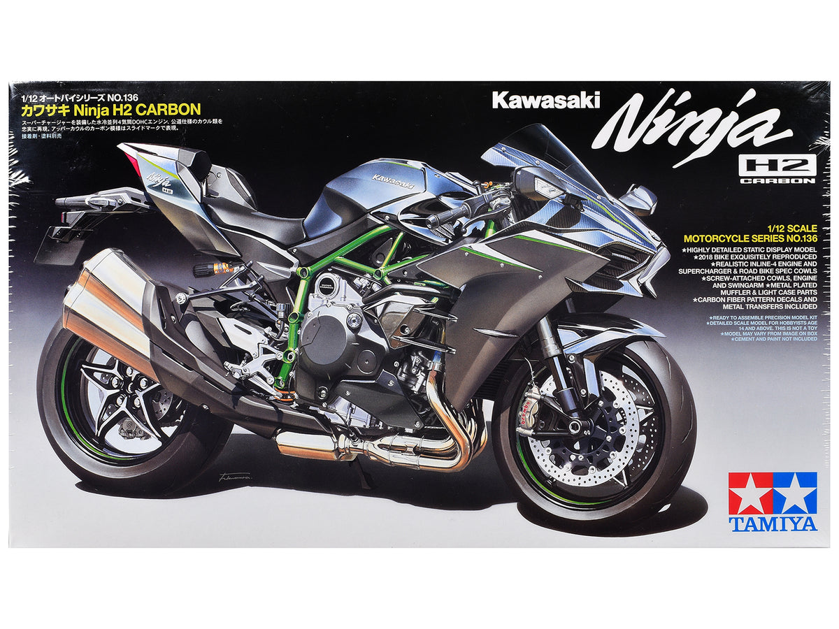 Model Kit Kawasaki Ninja H2 Carbon Motorcycle 1/12 Scale Model