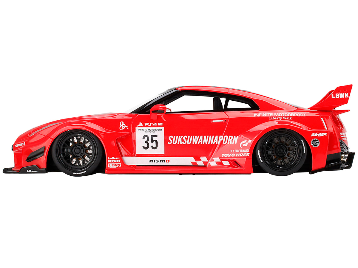 Nissan 35GT-RR Ver. 1 LB-Silhouette WORKS GT RHD (Right Hand Drive) #35 Infinite Motorsport 1/18 Model Car