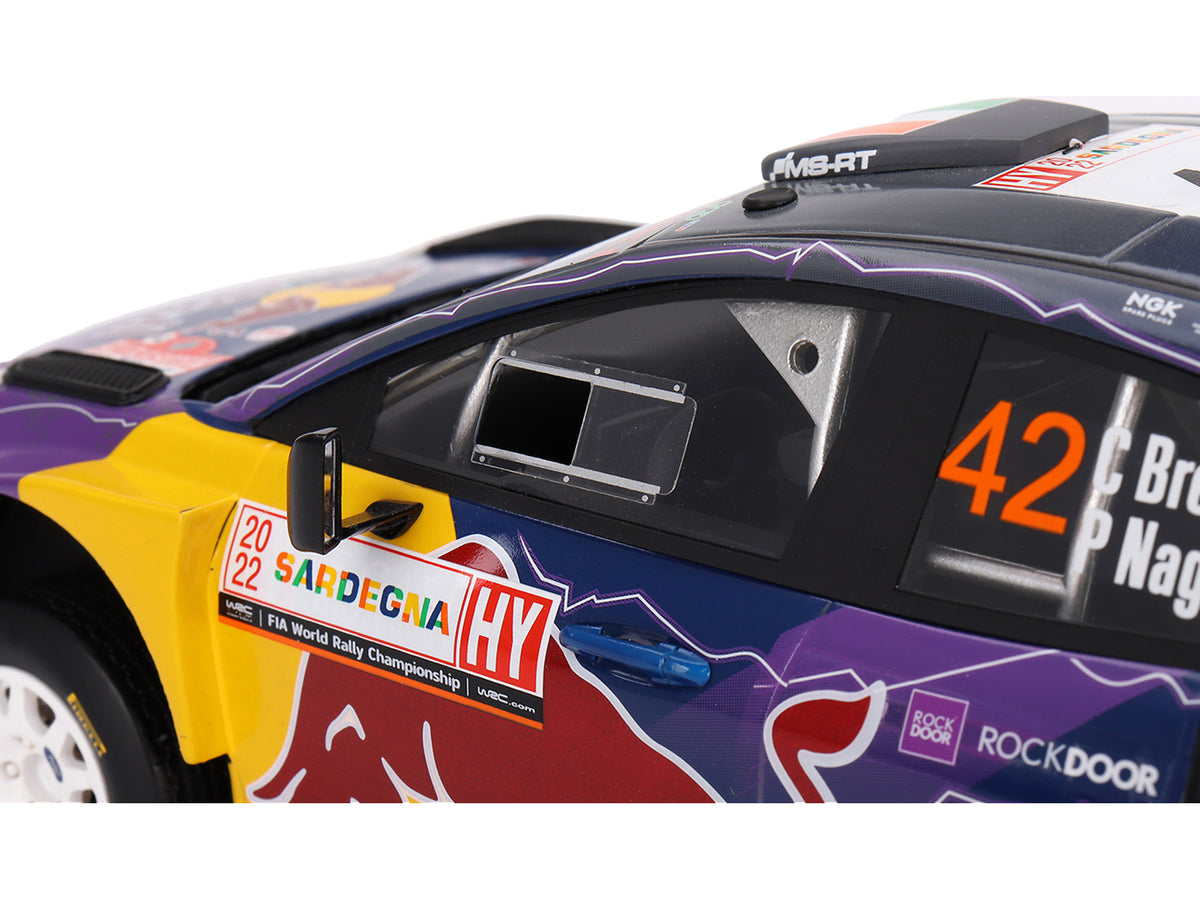 Ford Puma Rally1 #42 Craig Breen - Paul Nagle "M-Sport Ford WRT" 2nd Place "Rally Italia Sardegna" (2022) 1/18 Model Car