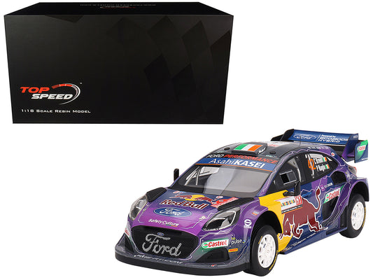 Ford Puma Rally1 #42 Craig Breen - Paul Nagle "M-Sport Ford WRT" 2nd Place "Rally Italia Sardegna" (2022) 1/18 Model Car
