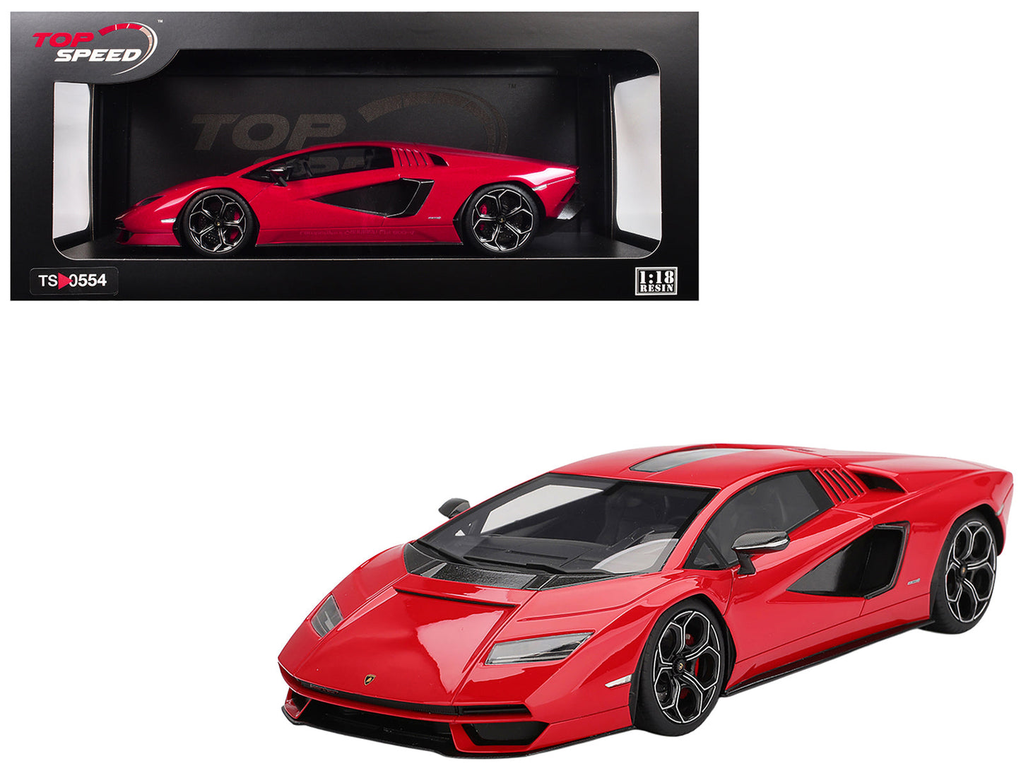 Lamborghini Countach LPI 800-4 Rosso Mars Red 1/18 Model Car