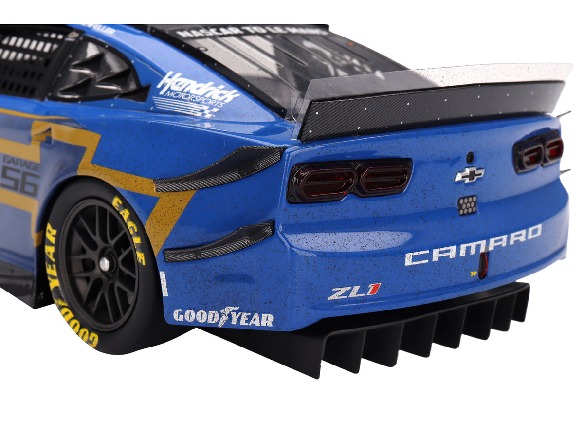Chevrolet Camaro ZL1 #24 Jenson Button - Jimmie Johnson - Mike Rockenfeller (Post-Race Weathered Version) "Hendrick Motorsports - NASCAR Next Gen Garage 56" Innovative "24 Hours of Le Mans" (2023) 1/18 Model Car