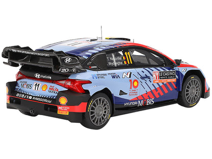 Hyundai i20 N Rally1 Hybrid #11 Thierry Neuville - Martijn Wydaeghe "Hyundai Shell Mobis WRT"  Winner WRC "Monte Carlo Rally" (2024) 1/18 Model Car