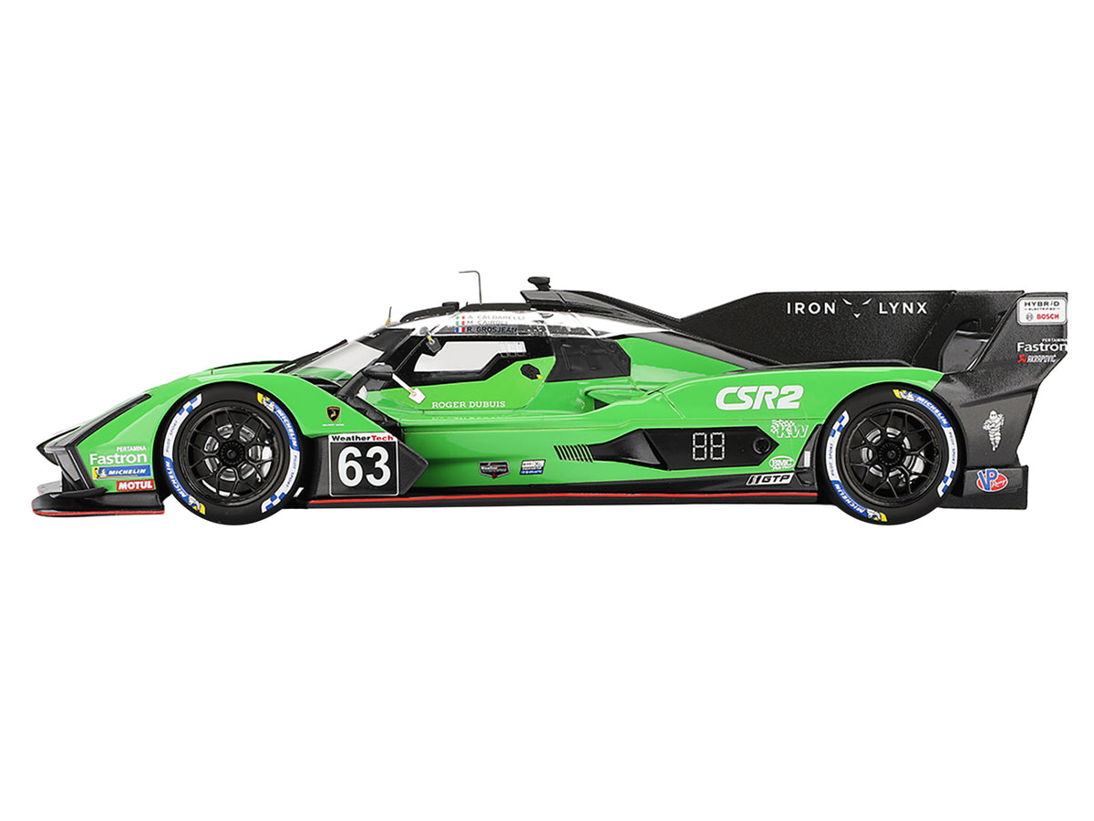 Lamborghini SC63 #63 Matteo Cairoli - Andrea Caldarelli - Romain Grosjean "Iron Lynx" IMSA "12 Hours of Sebring" (2024) 1/18 Model Car